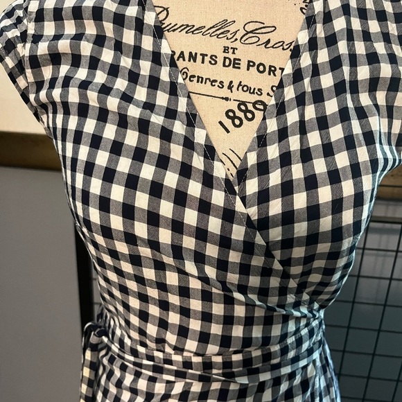 J. Crew Black and White Checkered Midi Dress - Picture 2 of 7